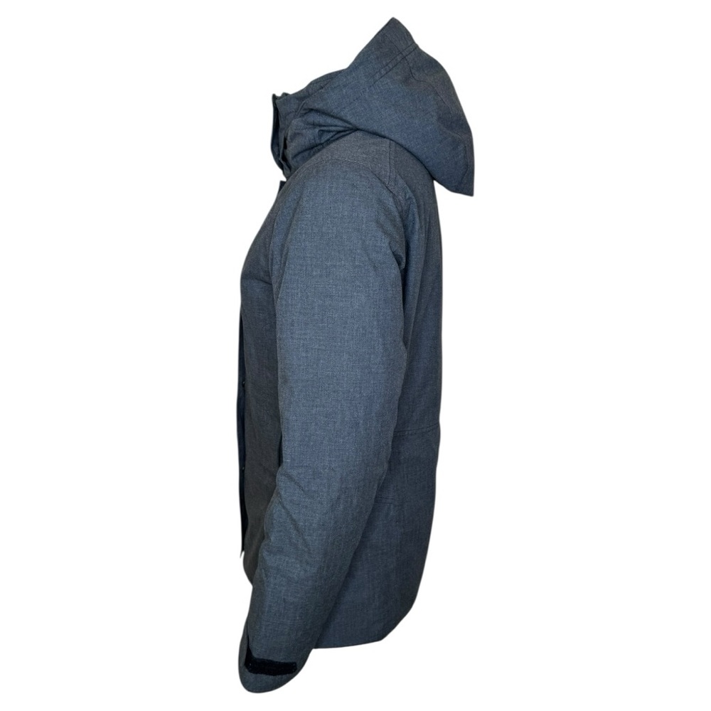 Nau Down Jacket S Hooded Insulated Waterproof Zip Snap Gray - Picture 5 of 13